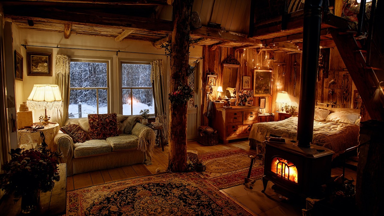 🔴The House Where the Fire Never Truly Went Out | Cozy Fireplace Ambience for Sleep & Reflection ❄️🔥
