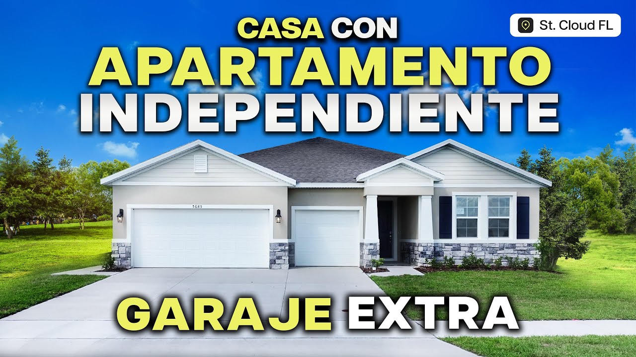 Casas NUEVAS con APARTAMENTO / ANEXO INDEPENDIENTE 🤯 3 Garajes  PRECIO INCREIBLE en St. Cloud, FL 🏡