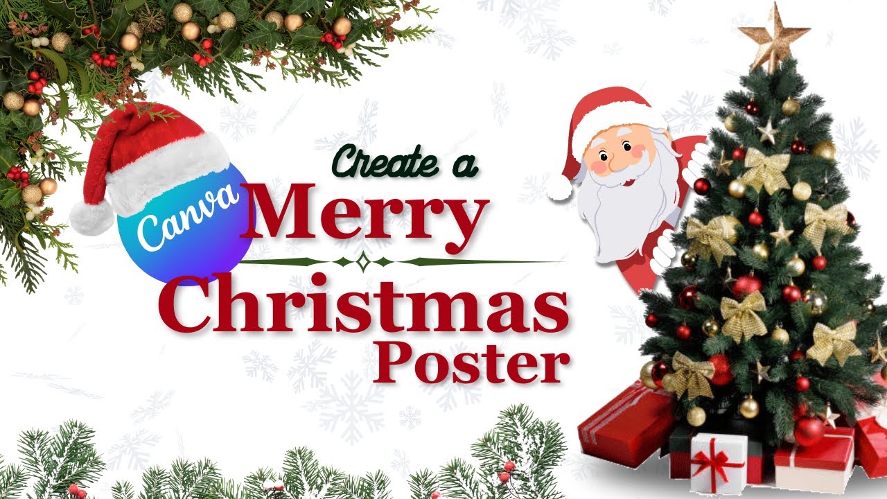 🎄😍Merry Christmas Poster Designing in Canva😍🎄| HBNet Agency