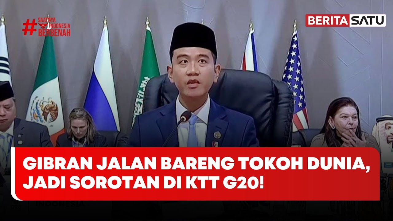 Momen Gibran Beriringan Berjalan dan Berfoto Bersama Ramaphosa serta Delegasi KTT G20 #beritasatu