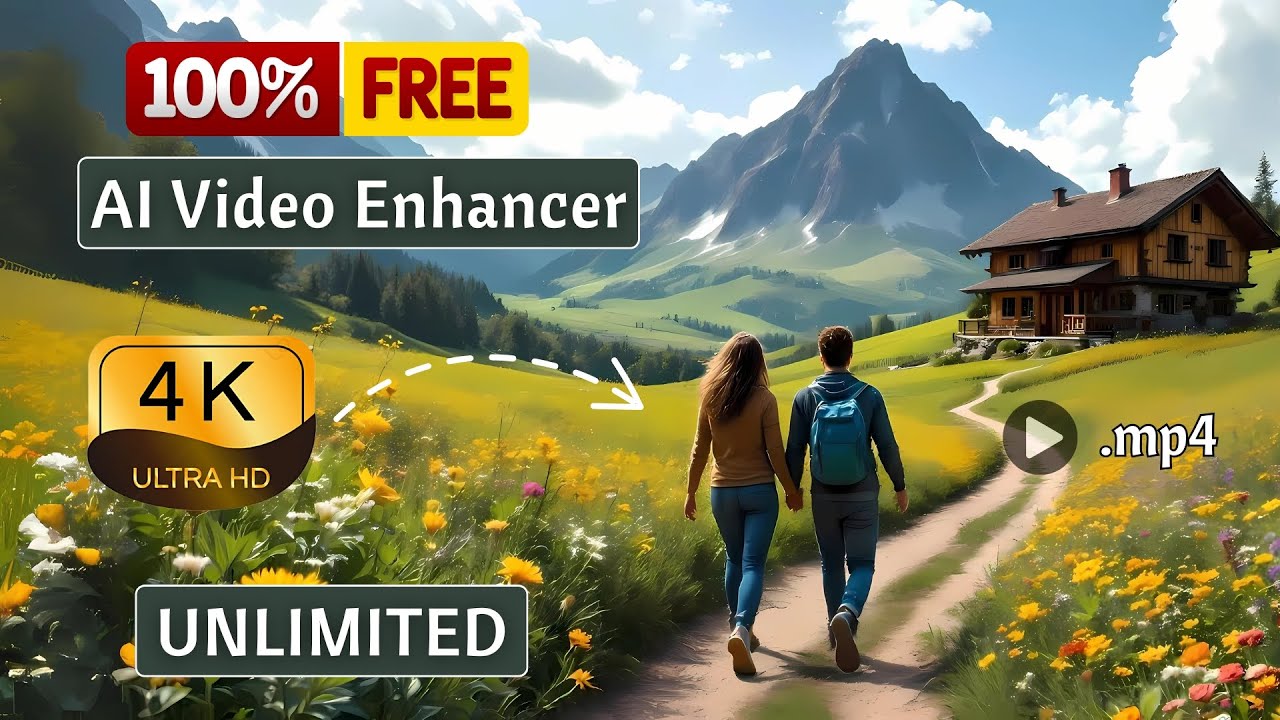 Convert Video To 4K With AI For FREE | FREE AI Video Enhancer