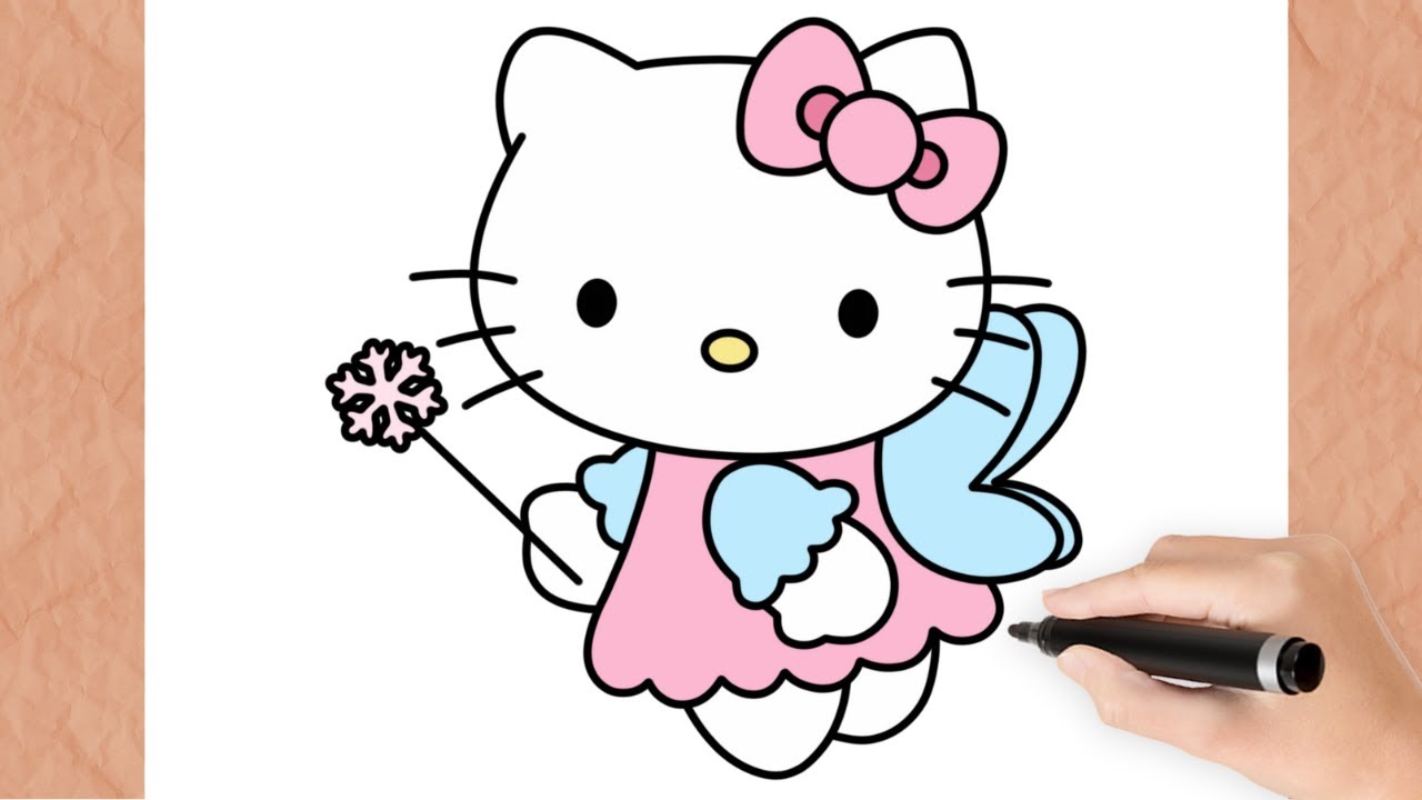 Como Dibujar a HELLO KITTY HADA I Facil I paso a paso