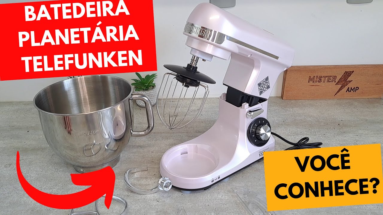 Batedeira Planetária Telefunken modelo Planetarium 1000. Você conhece? Será que é boa?