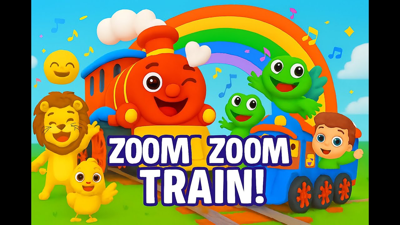 Zoom Zoom Train 🚂 | Train Song for Kids | Nursery Rhymes | BrightBop Rhymes