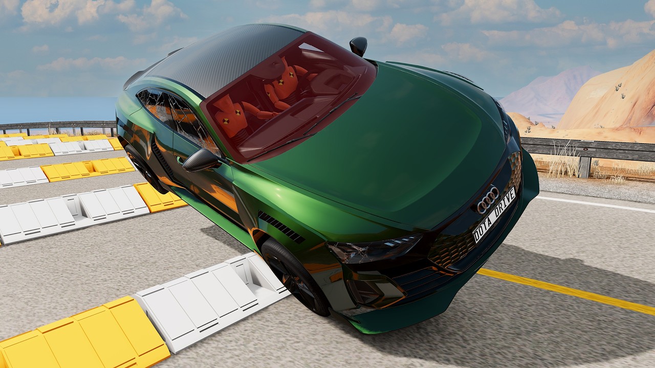 Cars vs Massive Speed Bumps #01 BeamNG Drive By Zambario Gamers @MotaDrive