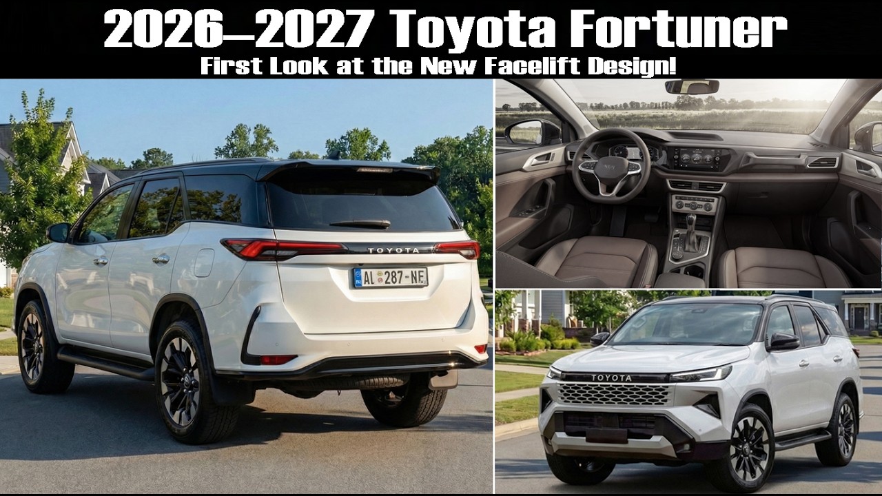2026&ndash;2027 Toyota Fortuner &ndash; First Look at the New Facelift Design!