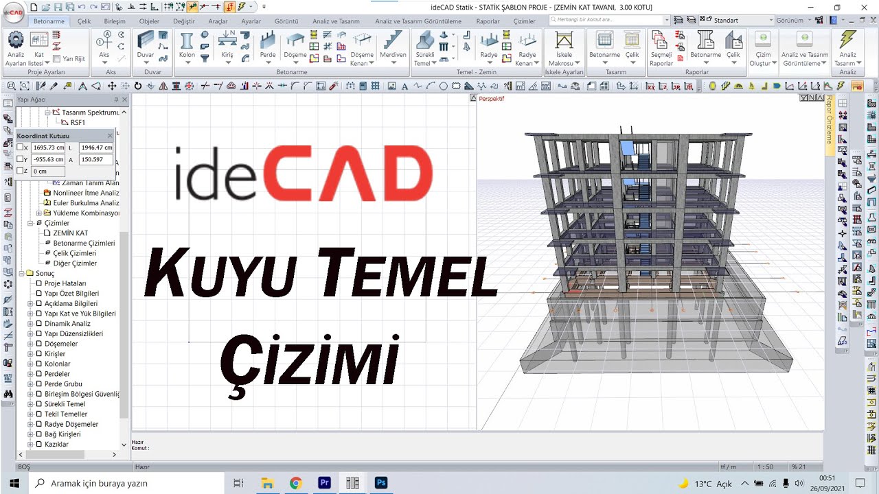 ideCAD Statik | Kuyu Temel Çizimi  ✔ | #14
