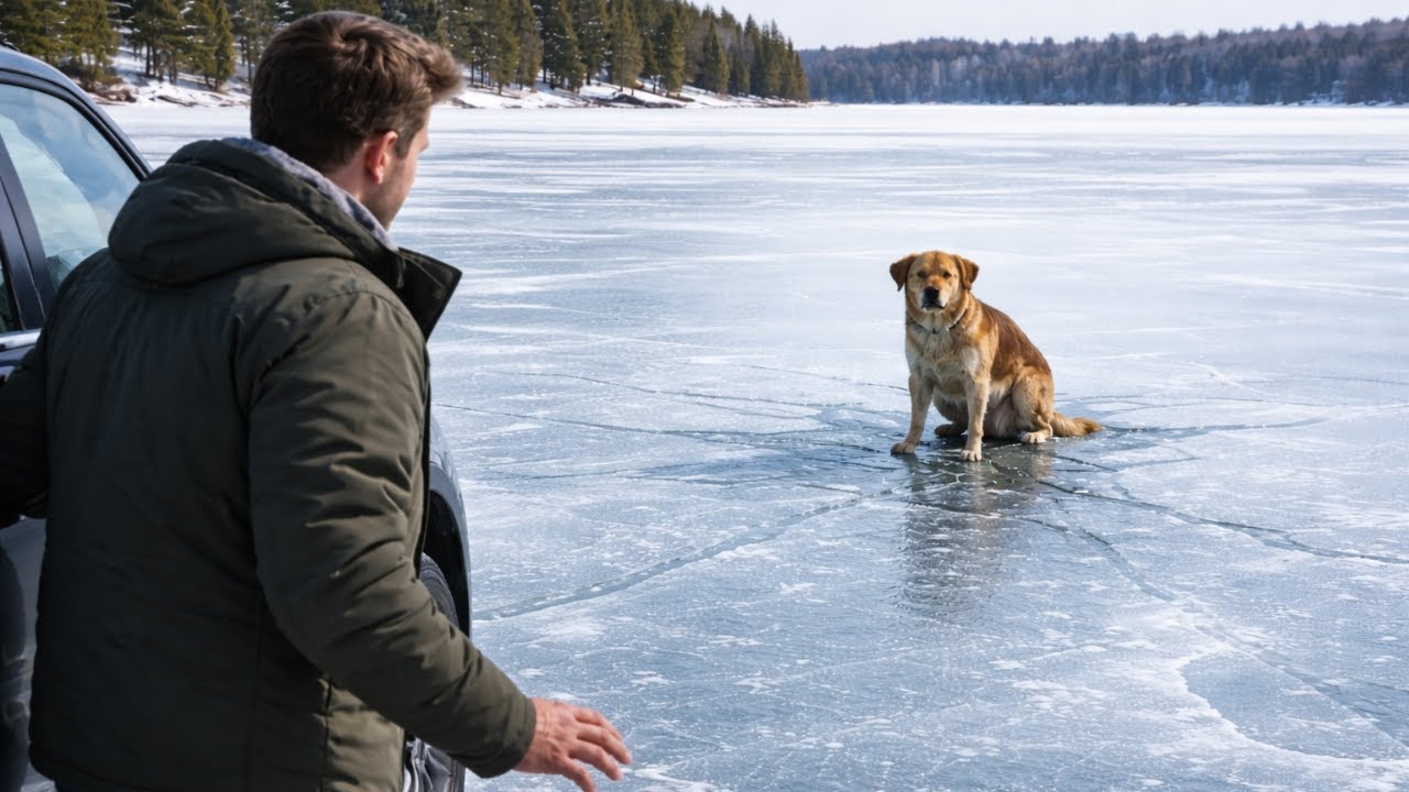 A Dog Appeared on a Frozen Lake in Canada — The Driver Had No Idea What Danger Awaited Him