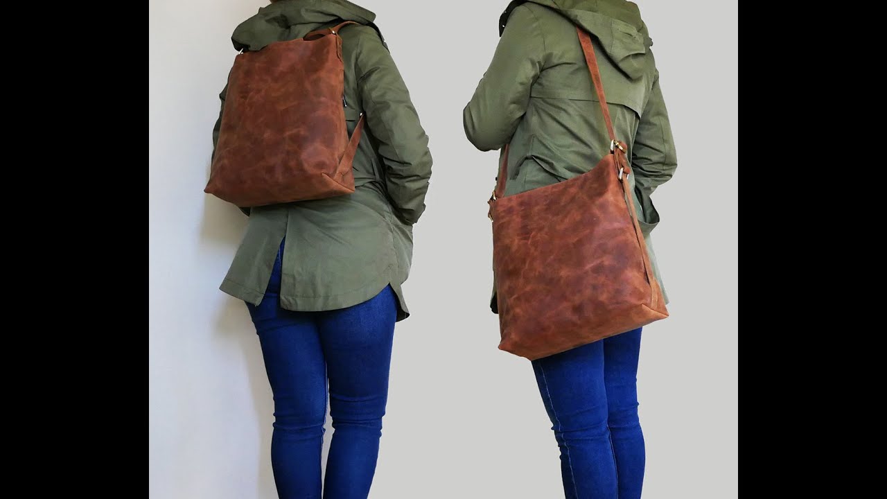 Bolso Convertible en Mochila de Piel para Mujer | Ruavintage Mala tiracolo convers&iacute;vel mochila