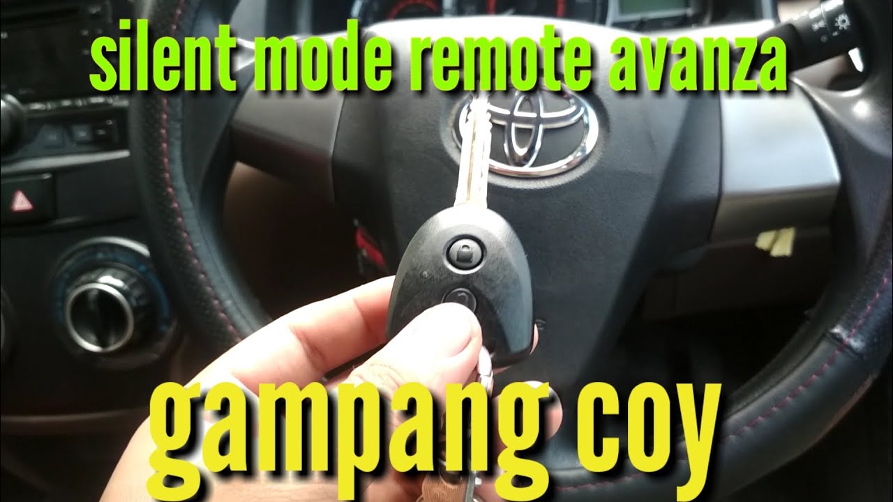 Silent mode remote alarm avanza