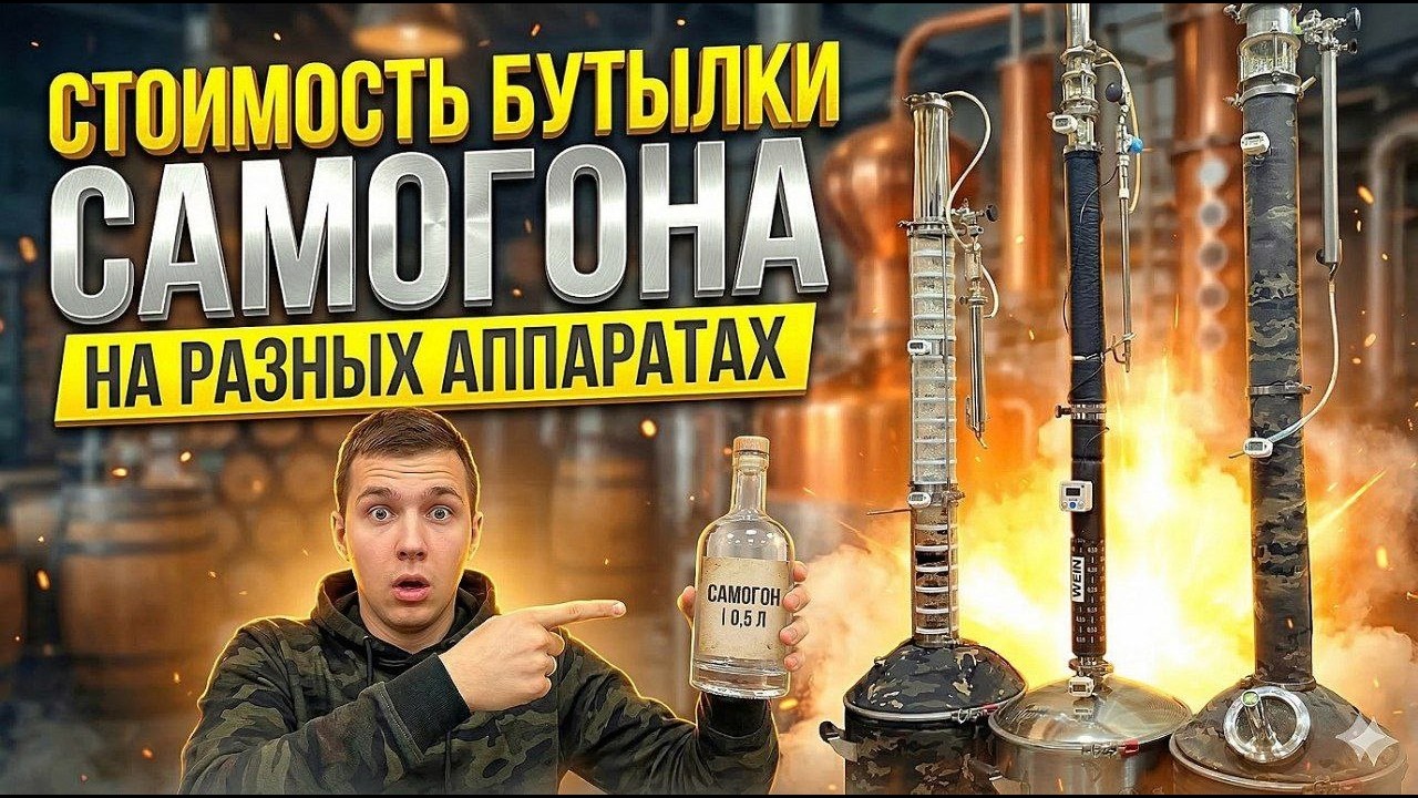 Посчитал РЕАЛЬНУЮ ЦЕНУ 0,5л Самогона ! Дешевле только ВОДА ! Почти БЕСПЛАТНО !