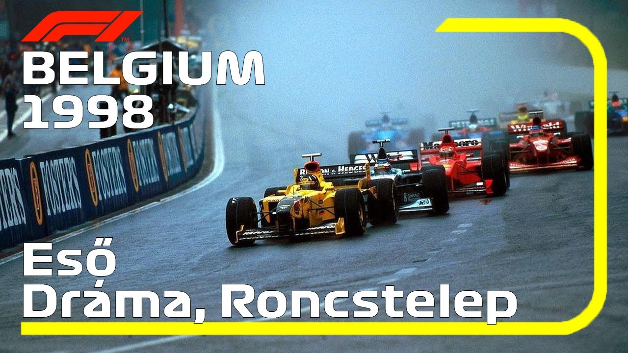 Forma-1 Belgium 1998 - Eső, dráma, roncstelep