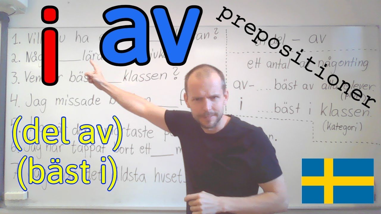 av, i (del och urval prepositioner) SFI
