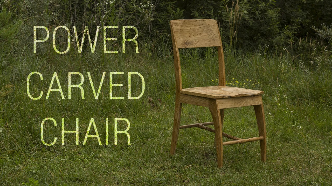 Изящный стул и болгарка? Резной дубовый стул, ручной инструмент, power carving и многое другое...