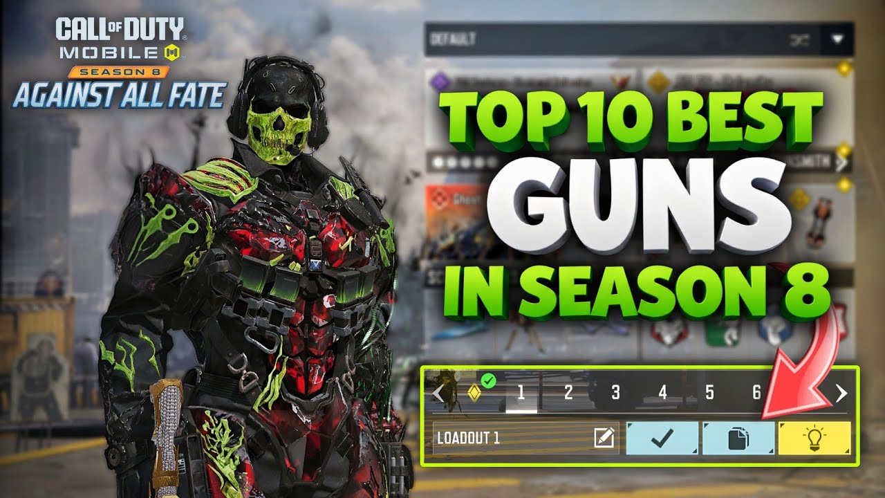 ТОП-10 ЛУЧШИХ ПУШЕК в COD Mobile 8 сезона #codm