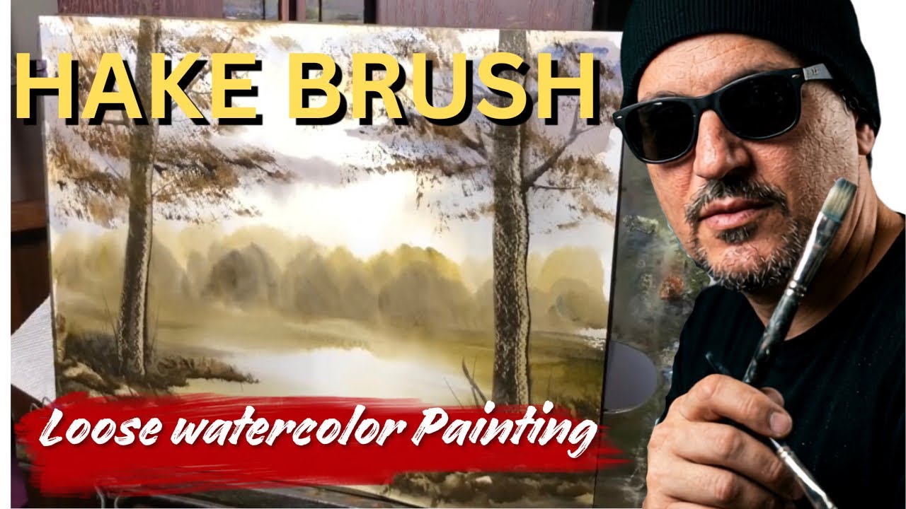 Акварельная живопись для начинающих Hake Brush, контроль воды