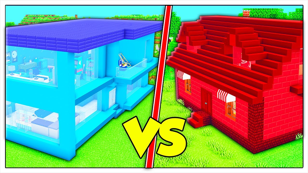 CASA TUTTA ROSSA CONTRO CASA TUTTA BLU! - Minecraft ITA