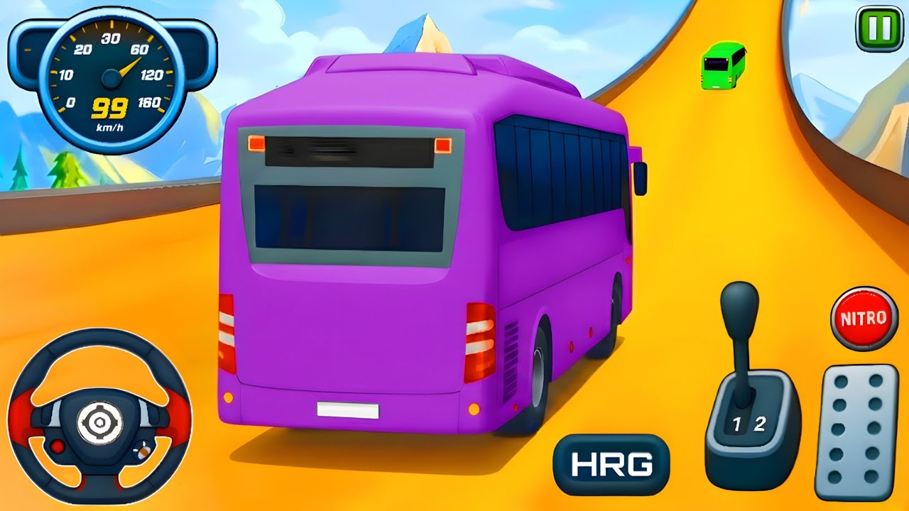 🎉🚌 Экстремальные гонки на автобусе с мега-трамплином — захватывающее приключение в 3D, бросающее ...