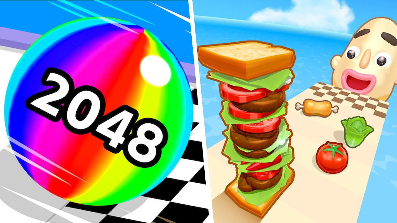 Ball Run 2048 Vs Sandwich Runner - SpeedRun Gameplay Android, iOS G8S1Q9B4D0K4