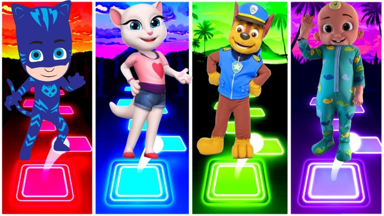 Pjmaks  - Talking Tom - Paw patrol  - Cocomelon  - Tiles Hop Edm Rush Game.
