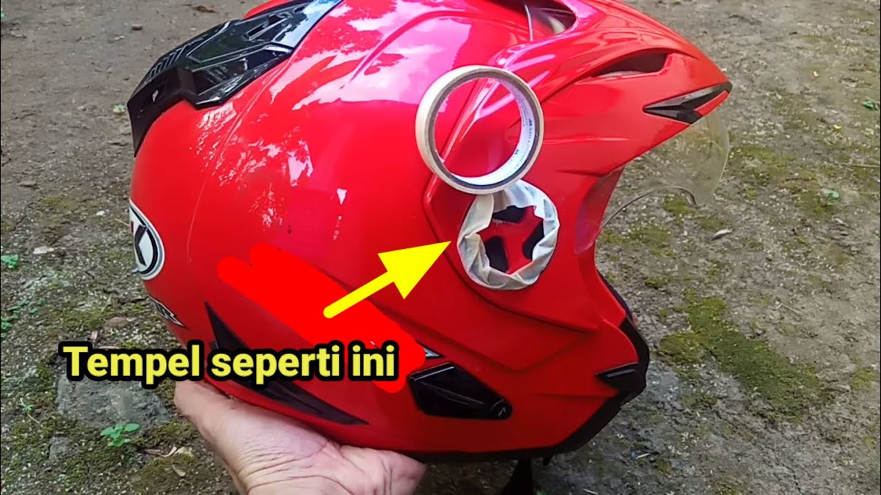 Perbaiki kaca helm rusak dengan lakban || cara memperbaiki kac helm yang longgar