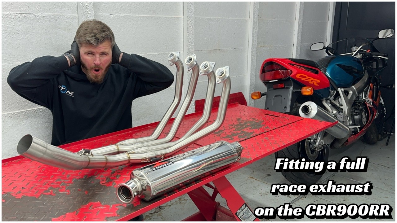 Инструкция по установке выхлопной системы Black Widow Race для Honda CBR900RR Fireblade — громкие...