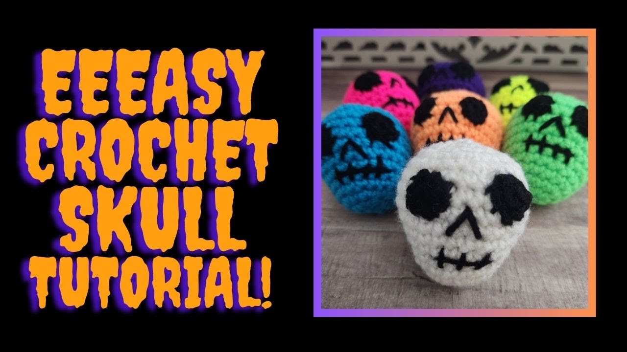 Easy 30 Minute Mini Skull Crochet Tutorial!