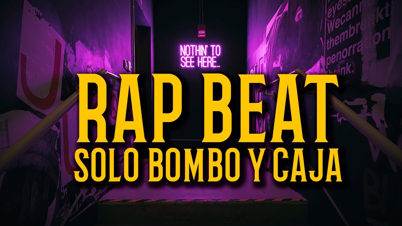 🔈 Base de RAP solo Bombo y Caja 🎧  pista type beat solo batería y percusion