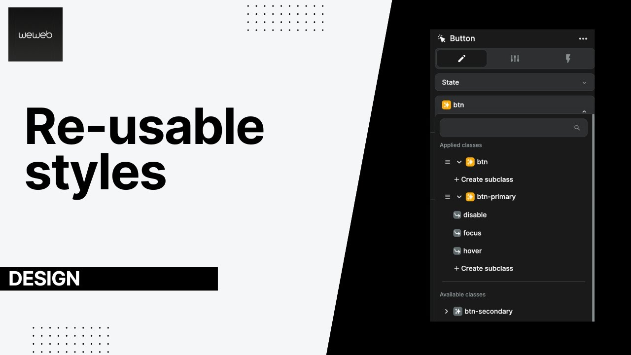 Re-use styles with CSS classes