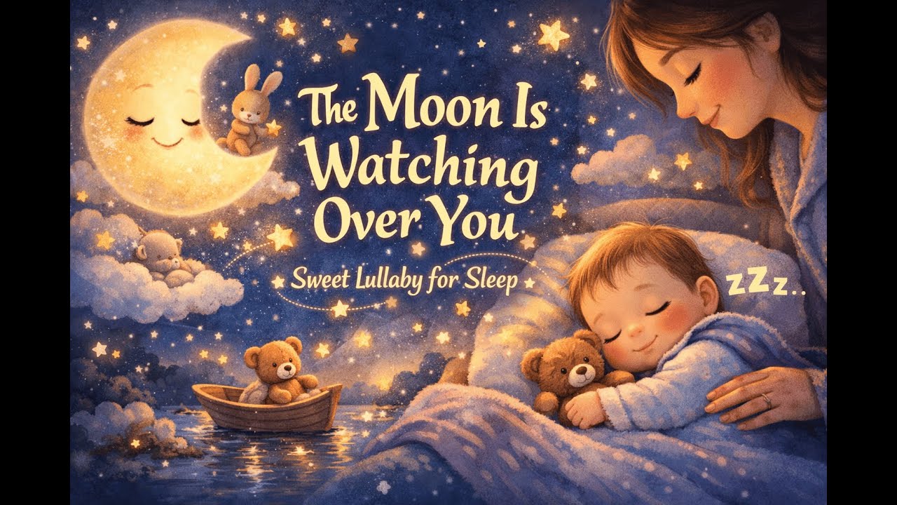 Moon Lullaby for Babies 🌙✨ Sleep in 5 Minutes | Calming Bedtime Song for Deep Peaceful Sleep