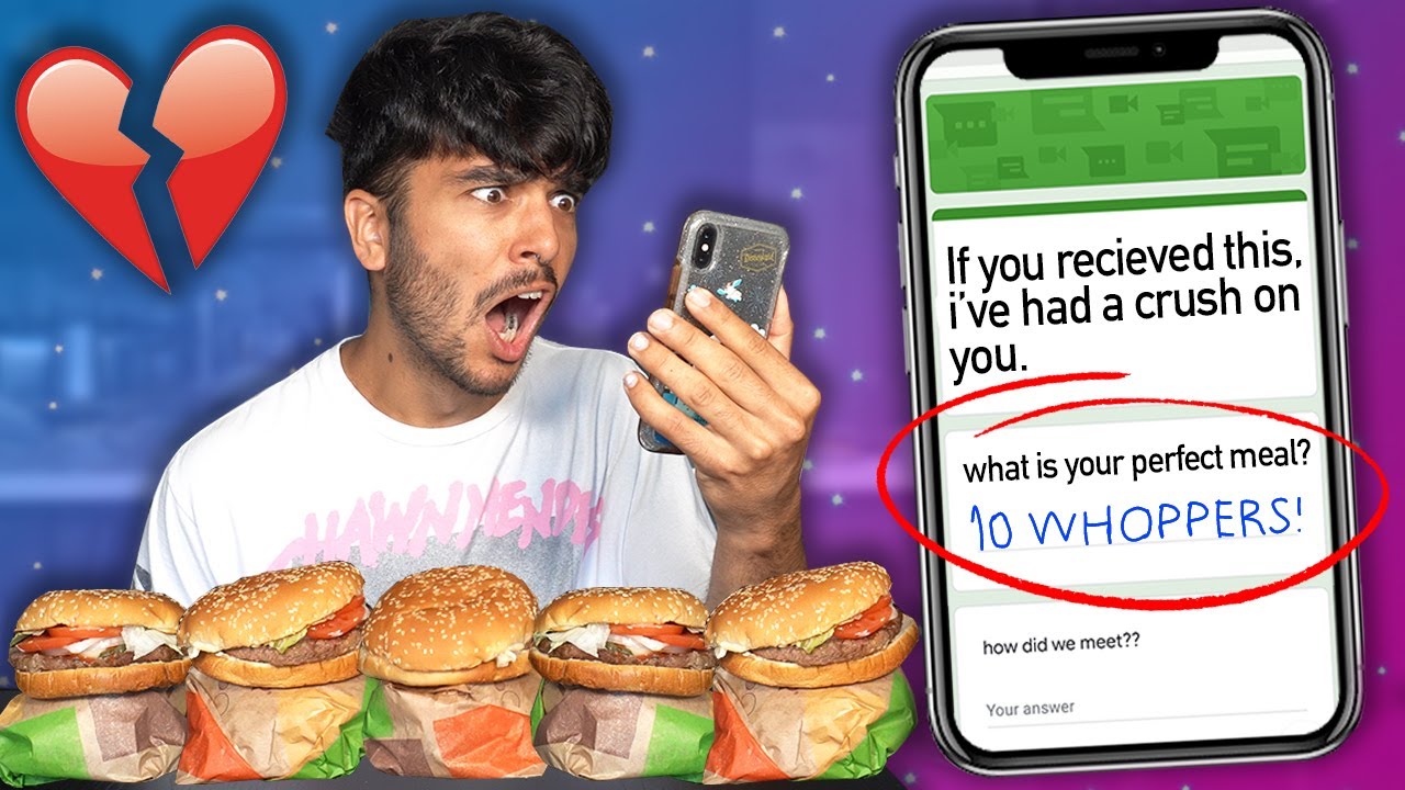 Letting Every Girl I’ve Had a Crush on Decide What I Eat for 24 Hours! (Sending a Quiz To My Crush)