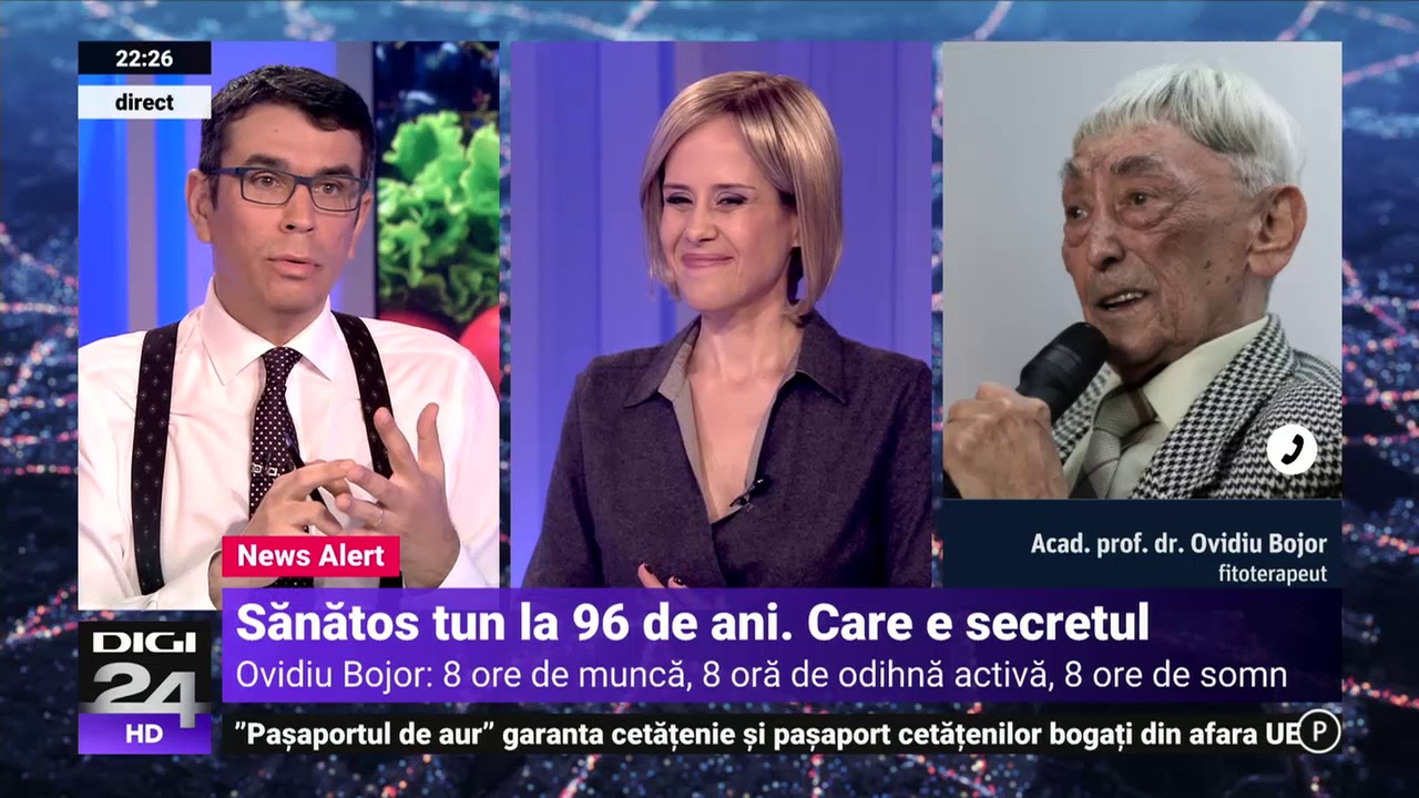 Sănătos tun la 96 de ani.  Academicianul Ovidiu Bojor dezvăluie secretul longevității