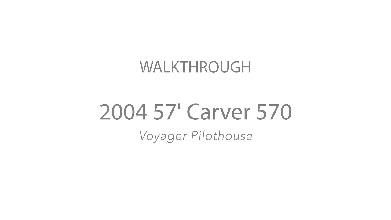 Walkthrough | 2004 57' Carver 570 Hosted by James Neil - Freedom Marine International Yacht Sales