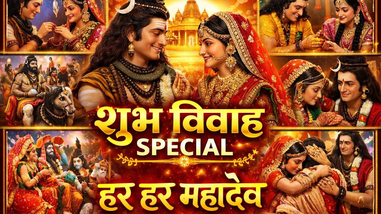 शुभ विवाह स्पेशल 💍 | भोले बाबा गौरा माँ की शादी से विदाई तक ❤️ | Har Har Mahadev Bhajan 2026