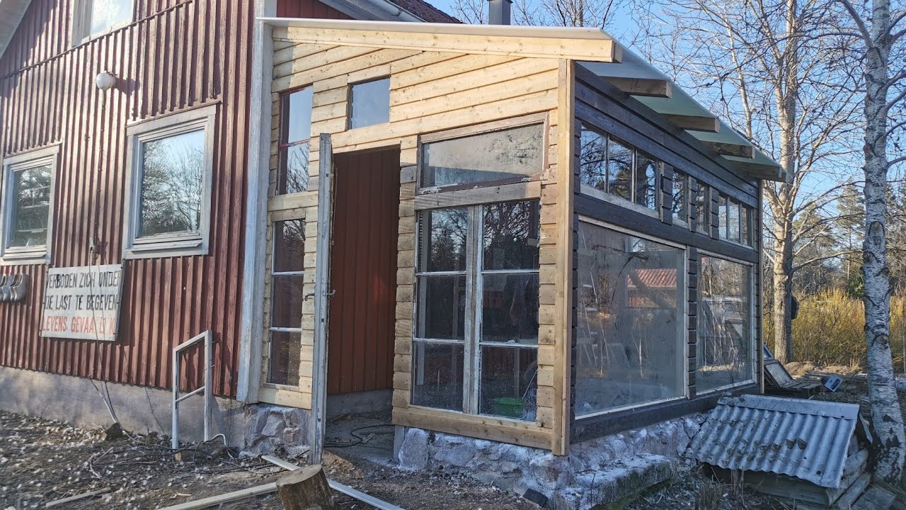 Bouw van de serre deel 2!|| Permacultuur in Zweden VLOG 338