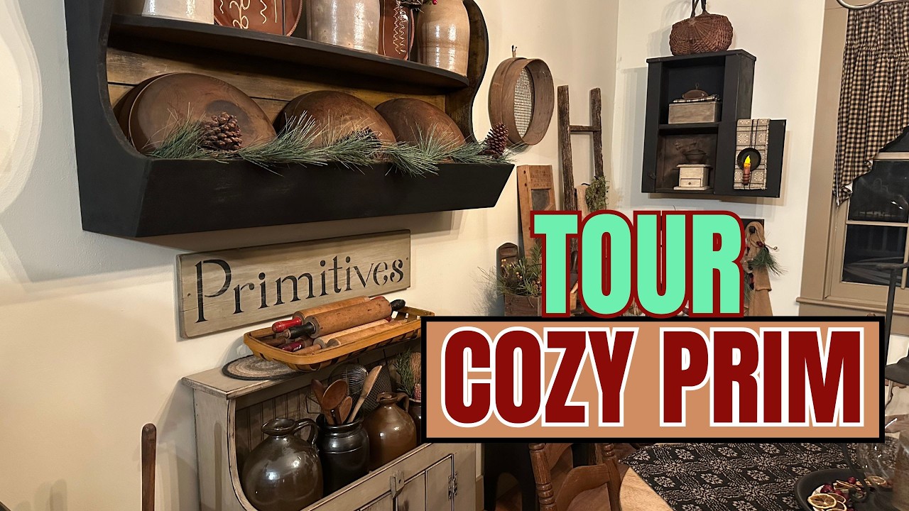 A Primitive Christmas in an 80's Haven: Home Tour and Inspiration