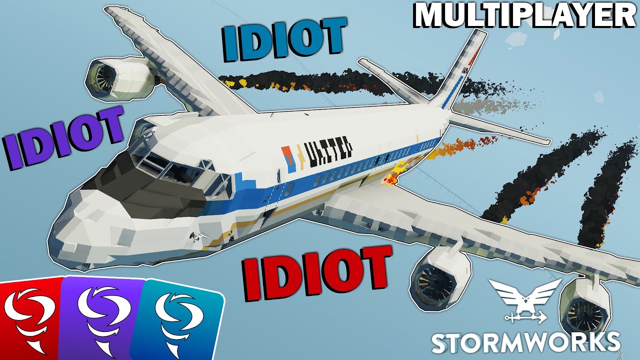 ENGINES FIRE! Plane With Malfunctions!  -  Stormworks Multiplayer Gameplay