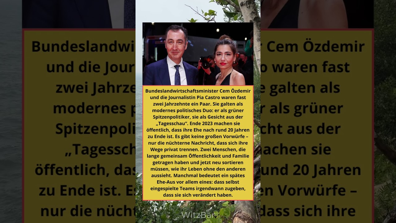 Cem &Ouml;zdemir und Pia Castro &ndash; fast 20 Jahre Ehe, dann getrennte Wege