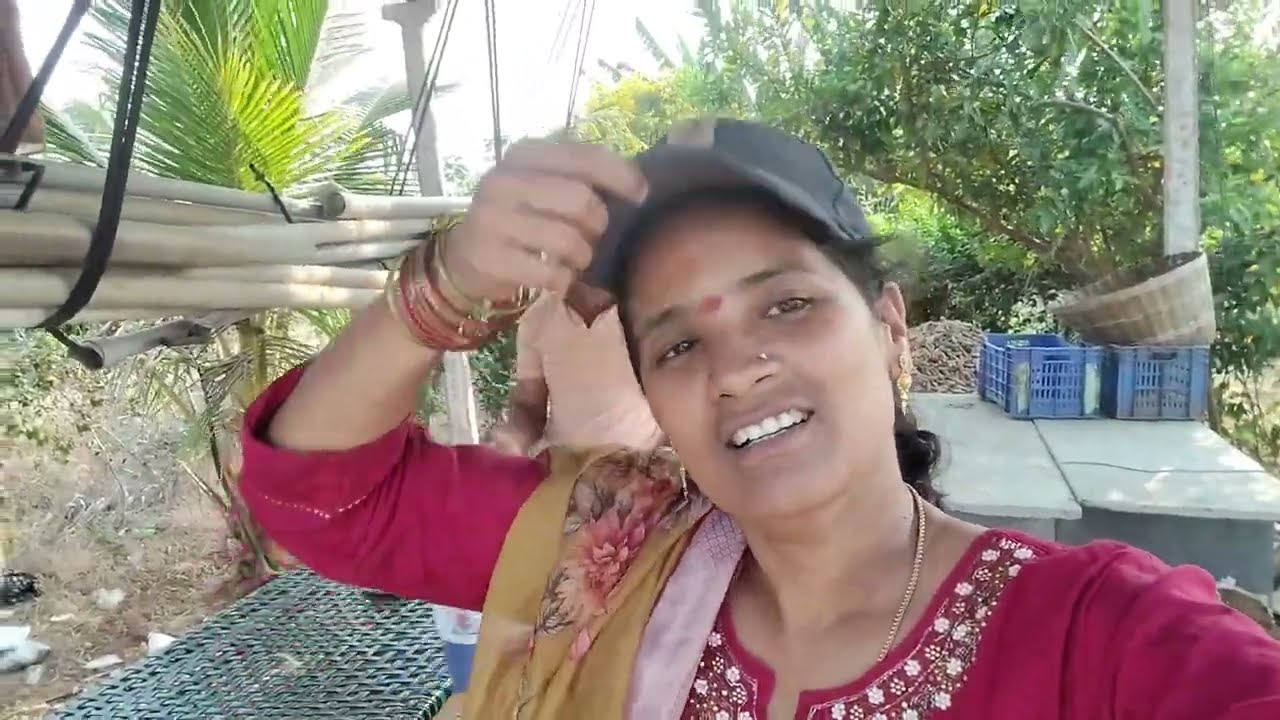 చేలో పని అంతా చేసి వచ్చి ఒంటి కాలు మీద పార్లల్లో నిలబడి చేశా ఓపిక లేకపోయినా #trending ###👍 farming