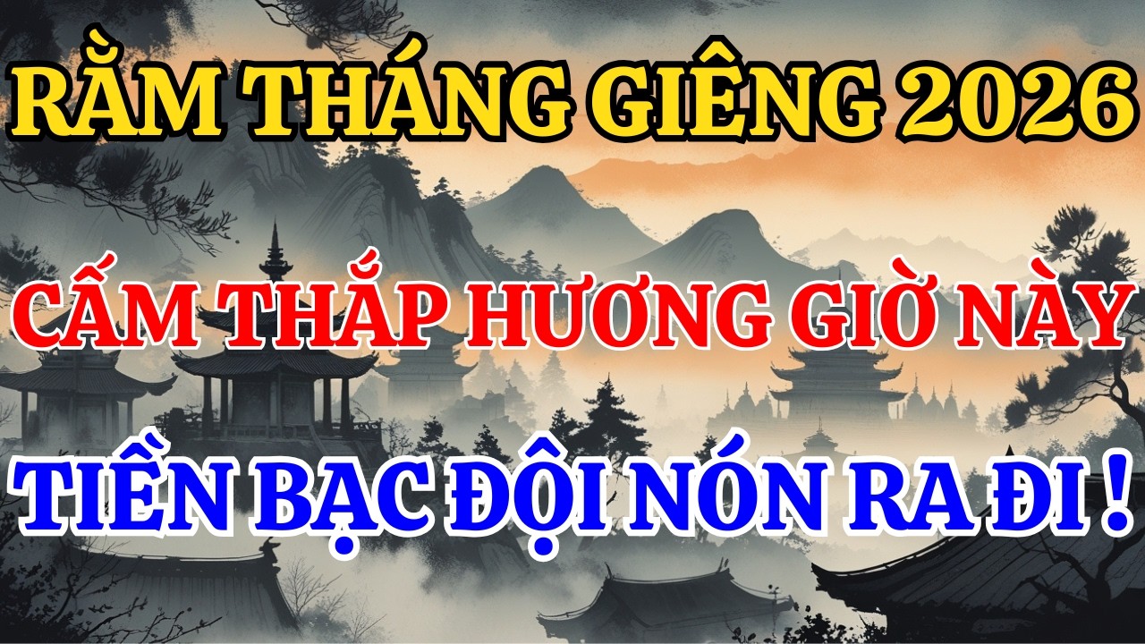 Rằm Tháng Giêng 2026: CẤM Thắp Hương Giờ Này Tiền Bạc Đội Nón Ra Đi! | Lời Phật Dạy #phongthuy