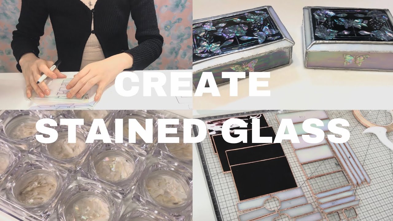 🦋스테인드 글라스 만드는 이야기#7| 보석함 만들기/자개공예 / 나전칠기 / stained glass / 유리공예 /만들기 브이로그/asmr/vlog/no bgm/미대생/휴학생