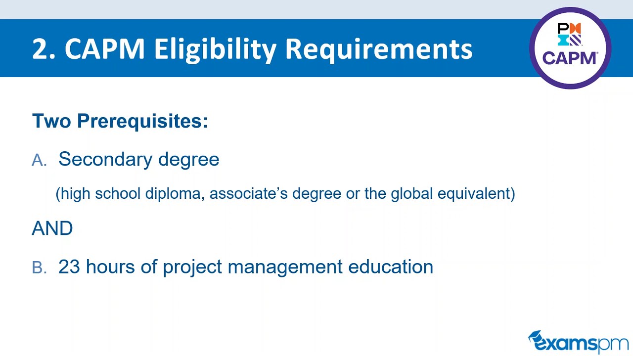 CAPM Overview and Eligibility Requirements