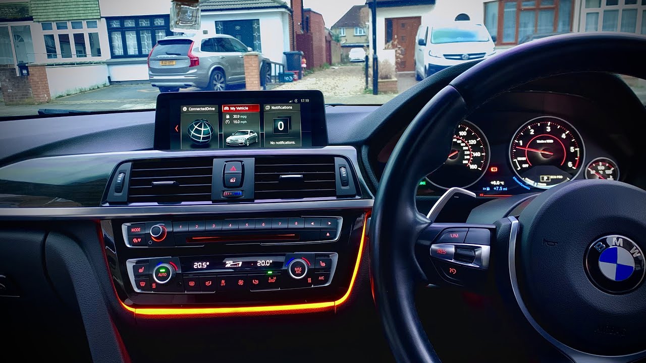 BMW LED Radio Trim Retrofit (For No Cupholder Led) F30 F31 F32 F36
