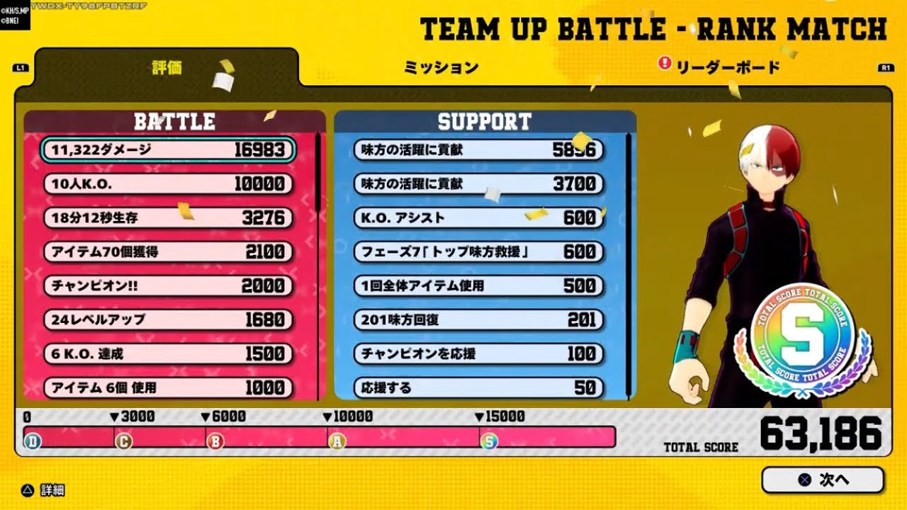 （ヒロアカUR）赤轟11,322ダメージ10k.o🔥