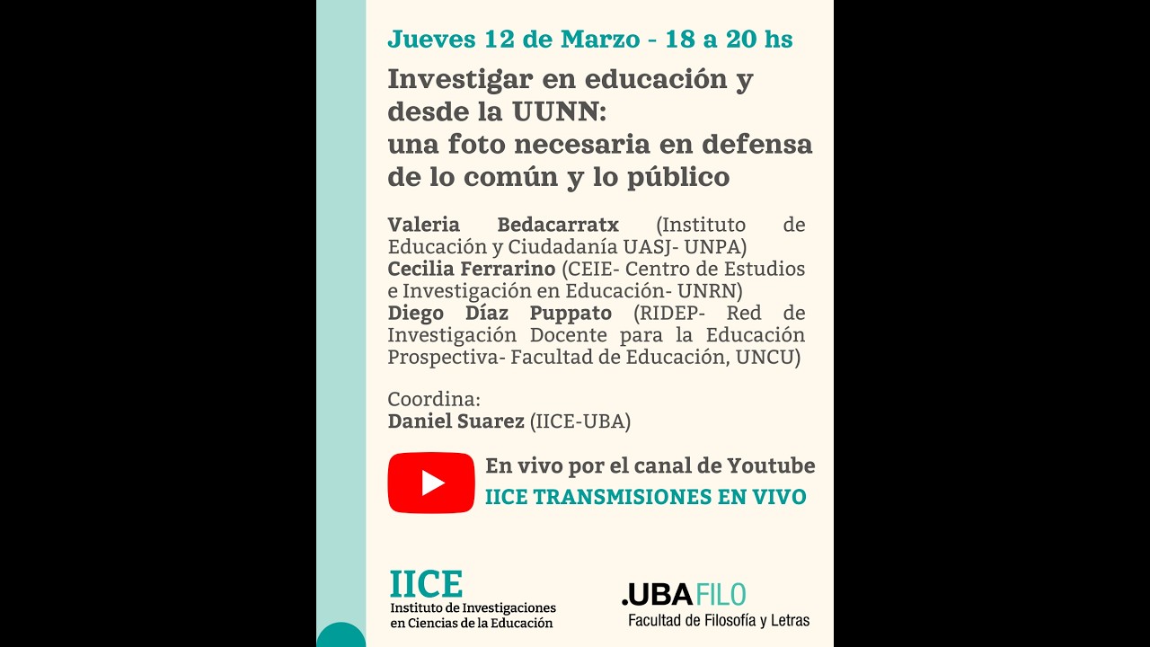 Investigar en educación y desde la UUNN: una foto necesaria en defensa de lo común y lo público