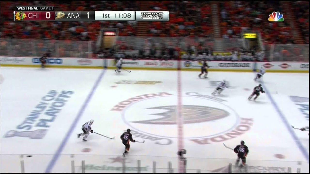 Hampus Lindholm slapshot goal 1-0 Chicago Blackhawks vs Anaheim Ducks May 17 2015 NHL