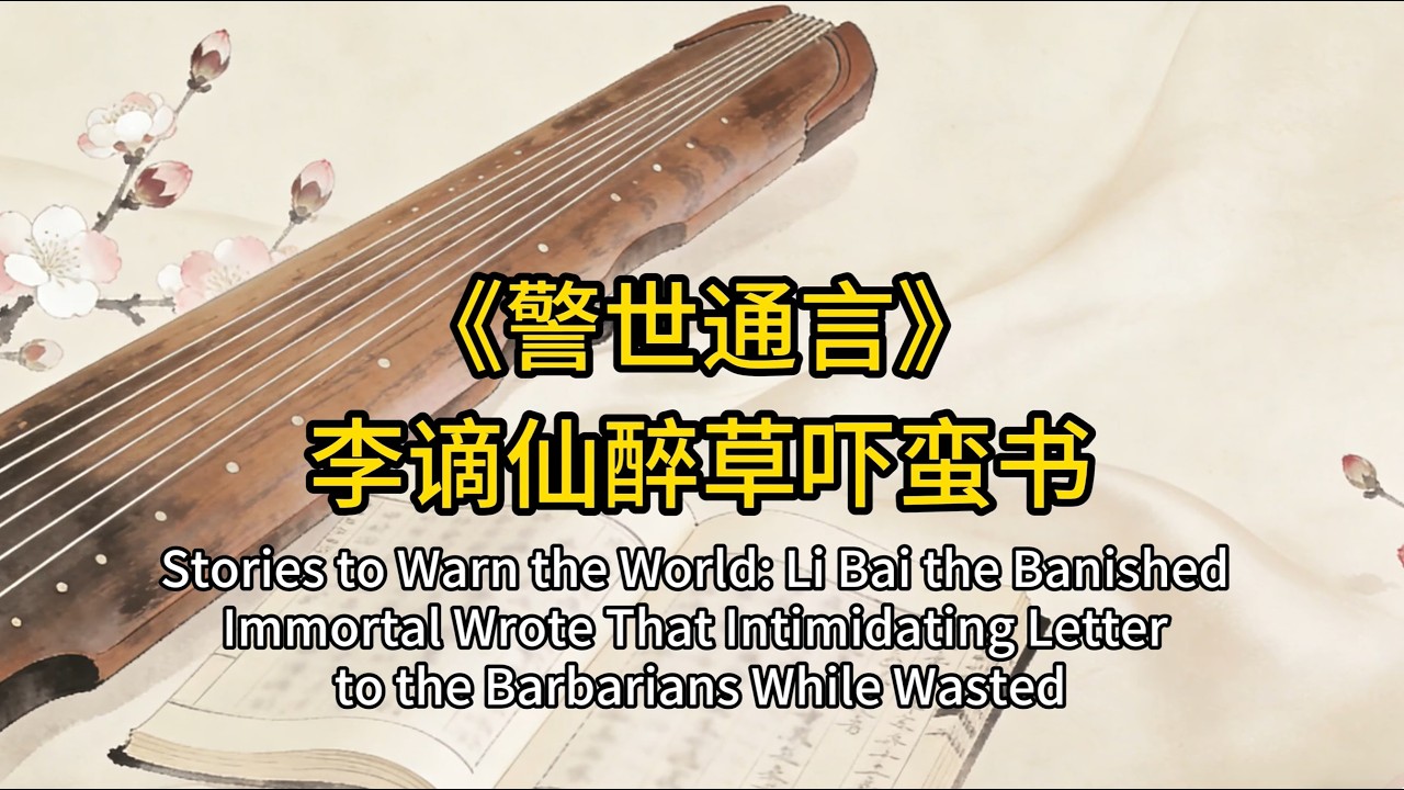 《警世通言》李谪仙醉草吓蛮书