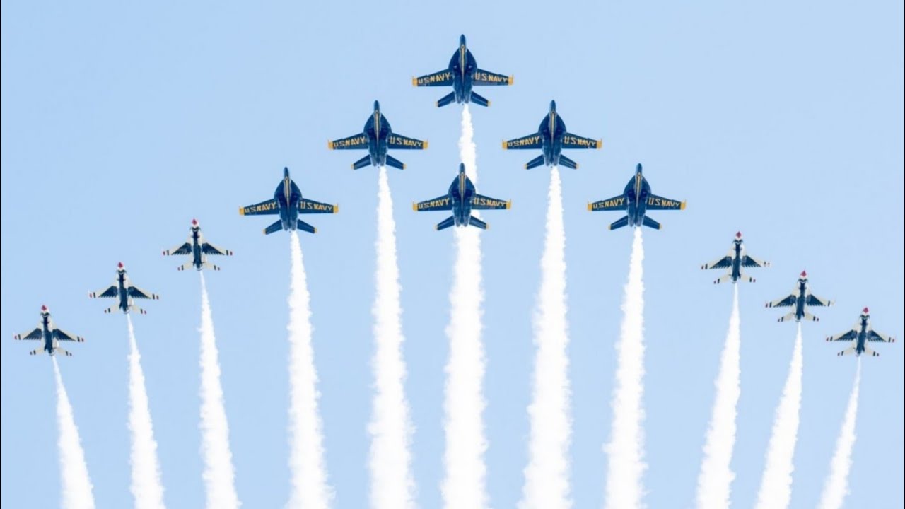 USAF Thunderbirds & U.S. Navy Blue Angels Fly Stunning &ldquo;Super Delta&rdquo; Formation Over Washington, D.C.