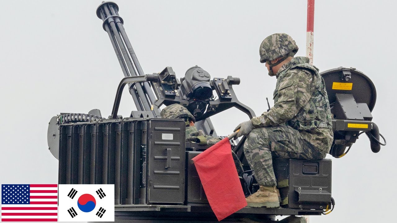 КМП США. Система ПВО M167 VADS во время учений в Республике Корея.