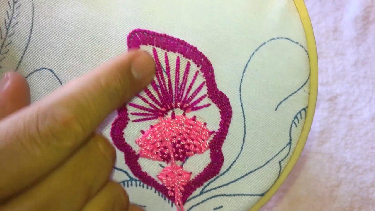 Puntada Petalo | Abanico conchitas #BordarPetalo